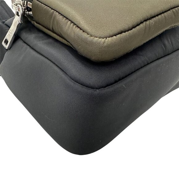 Prada Backpack Nylon Black Khaki main image 5